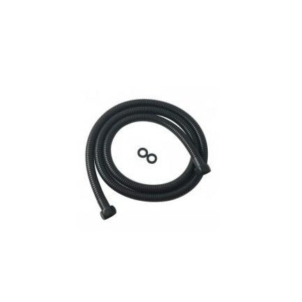 Stainless Steel Water Inlet/Outlet Shower Hose 1500mm - Black