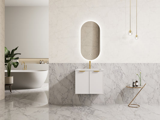 Miami White Wall Hung 600mm Vanity