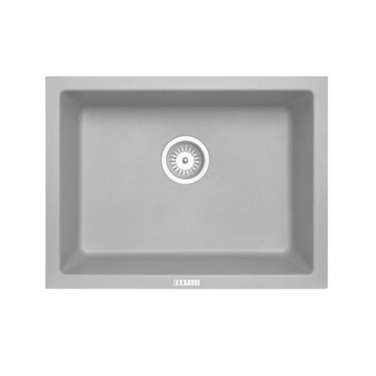 Carysil Single Big Bowl Granite Kitchen Sink 610x457mm - Concrete Grey
