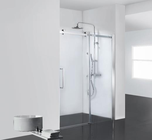 Wall-to-Wall Semi-Frameless Shower Screen with Sliding Door