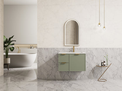 Miami Green Wall Hung 750mm Vanity