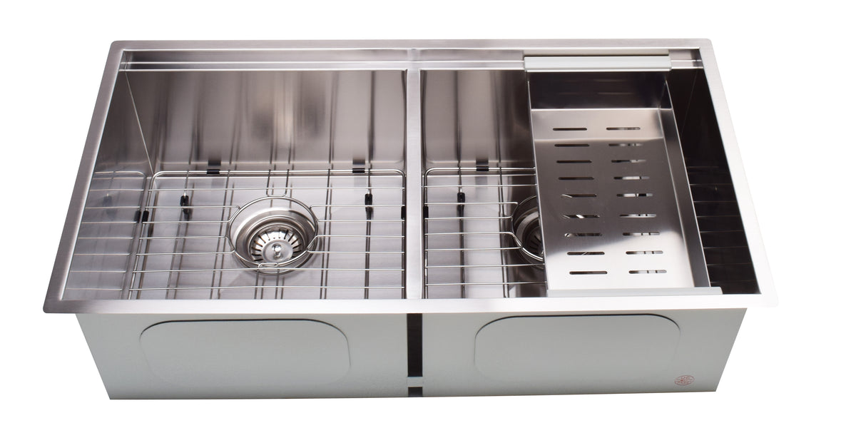 Stainless Steel Sink with Double Bowl 838x450mm