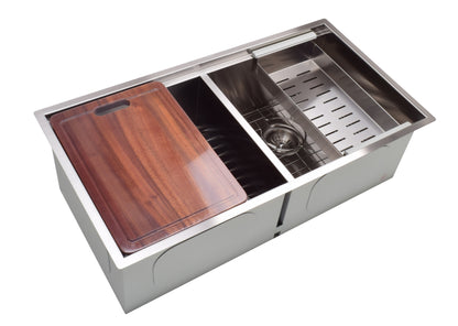 Stainless Steel Sink with Double Bowl 838x450mm
