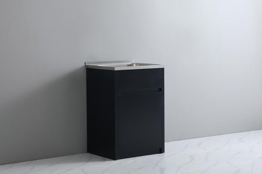 PVC Laundry Cabinet with Tub 45L - Black