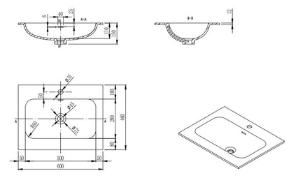 Chiefly Solid Surface Single Bowl Vanity Top - White