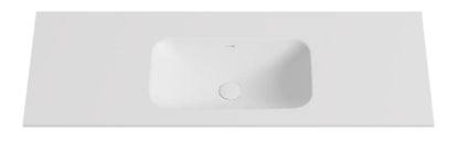 Chiefly Solid Surface Single Bowl Vanity Top - White