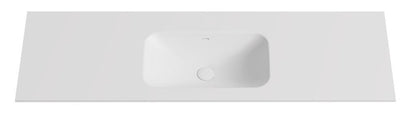 Chiefly Solid Surface Single Bowl Vanity Top - White