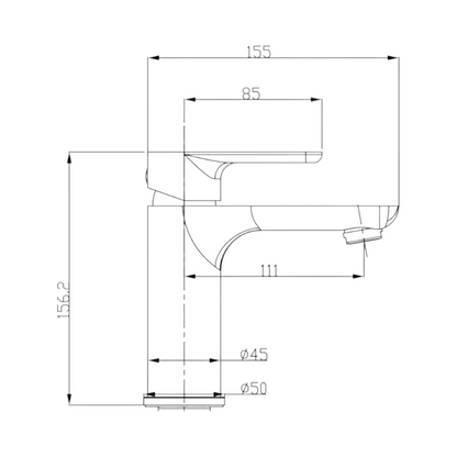 Single Handle Basin Mixer - Gunmetal