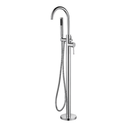 Otus Freestanding Bath Mixer with Hand Shower - Chrome