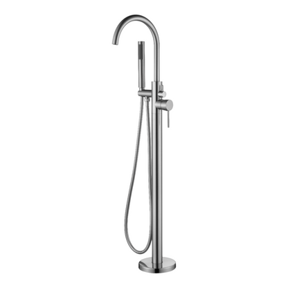 Otus Freestanding Bath Mixer with Hand Shower - Brushed Nickel