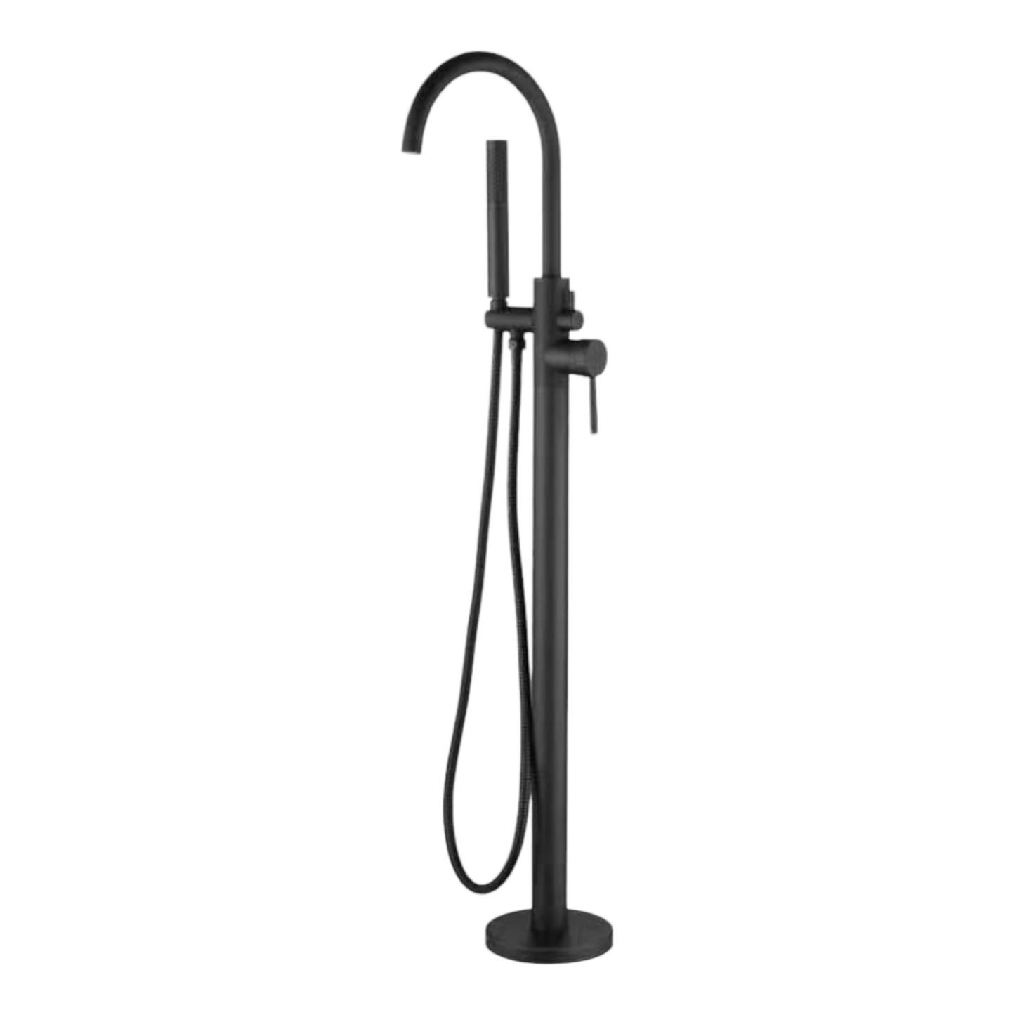 Otus Freestanding Bath Mixer with Hand Shower - Matte Black