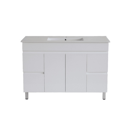 White PVC Freestanding Vanity 1175x450