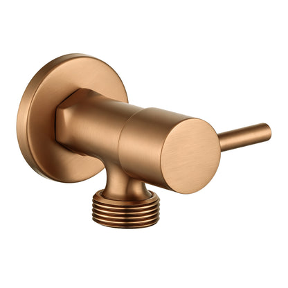 Washing Machine Stop Tap - Brushed Copper