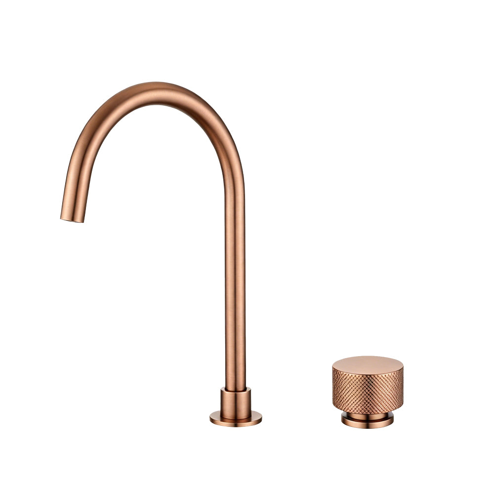Moon Series Split Type Basin Mixer - Brushed Copper