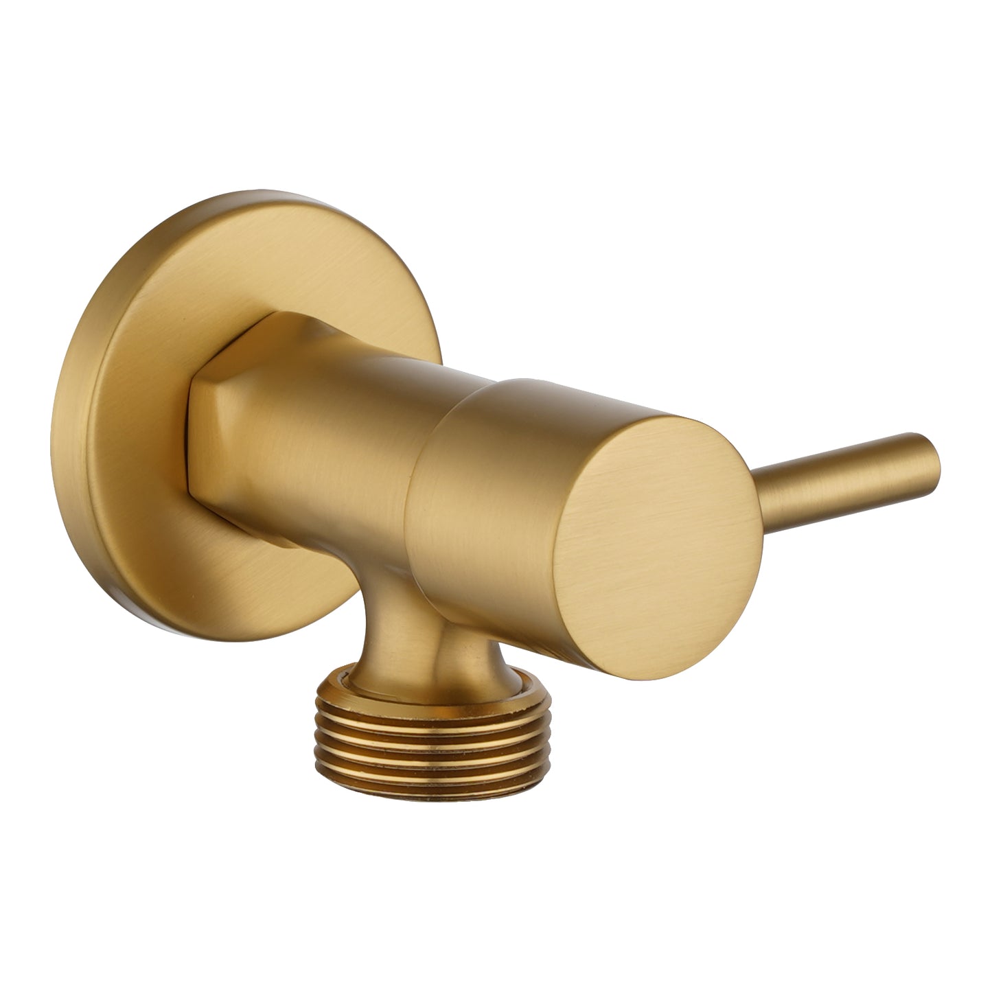 Washing Machine Stop Tap - Brushed Brass