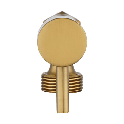 Washing Machine Stop Tap - Brushed Brass
