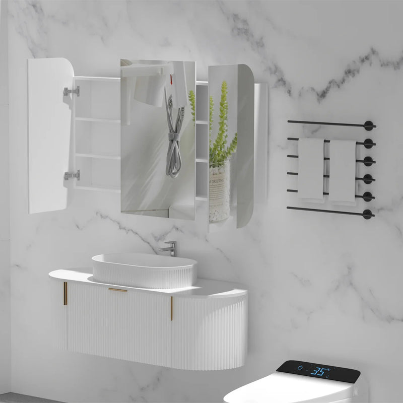 Carysil Grand Shaving Cabinet 1200x800mm - Matte White