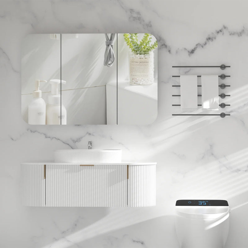 Carysil Grand Shaving Cabinet 1200x800mm - Matte White