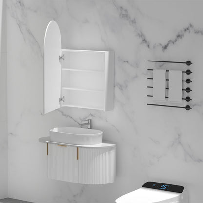 Carysil Imperial Arch Shaving Cabinet 600x900mm - Matte White