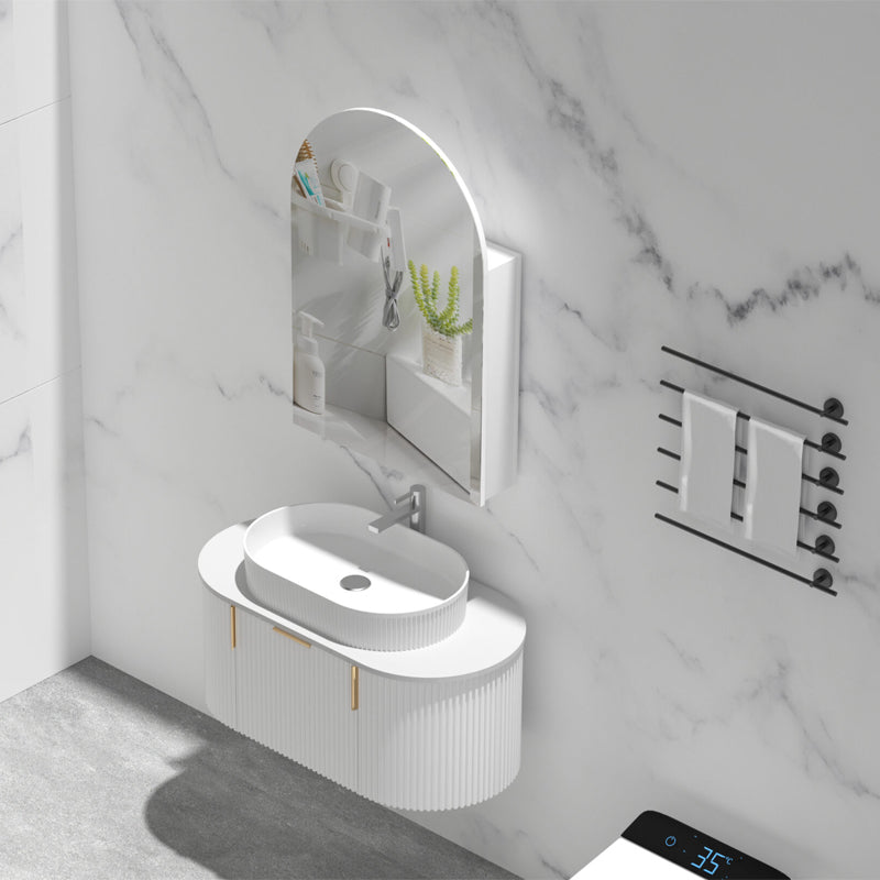 Carysil Imperial Arch Shaving Cabinet 600x900mm - Matte White