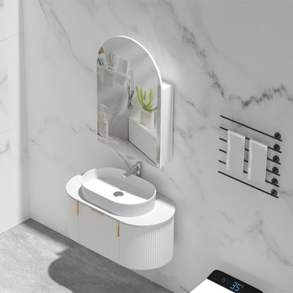 Carysil Imperial Arch Shaving Cabinet 600x900mm - Matte White