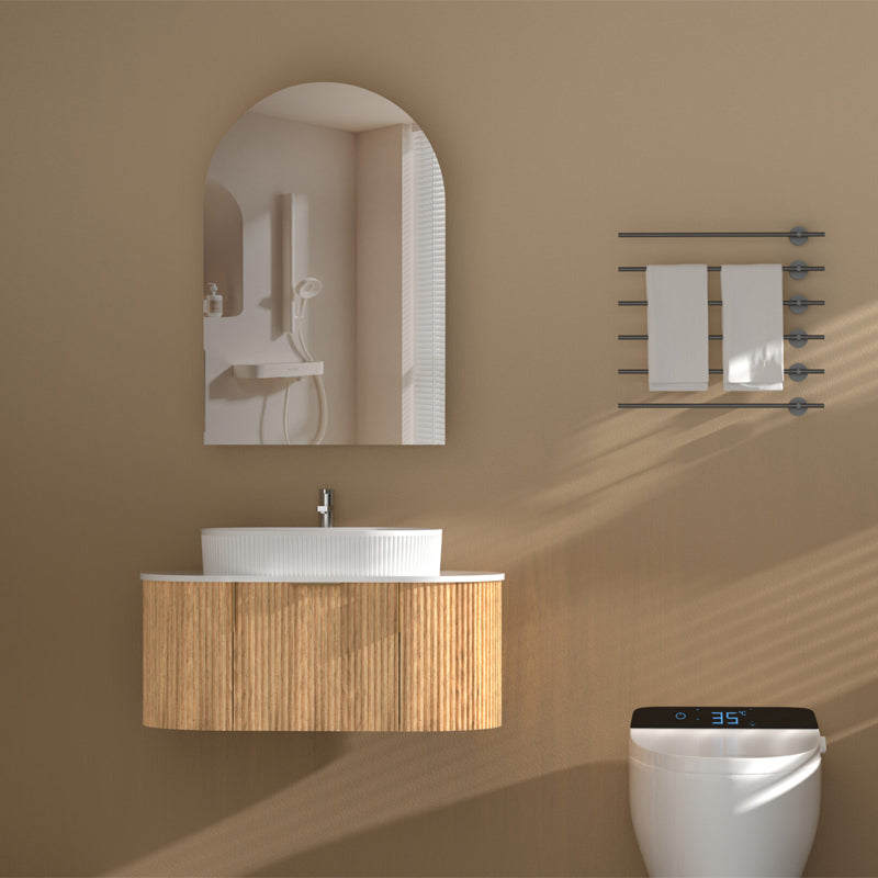 Carysil Imperial Arch Shaving Cabinet 600x900mm - Walnut