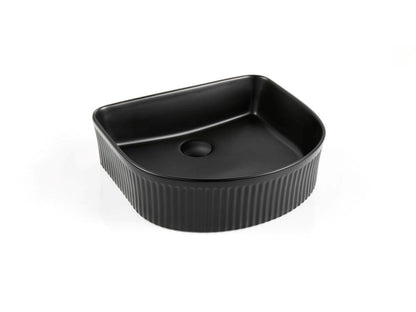 Cascade fluted Arch Art Basin - Matte Black