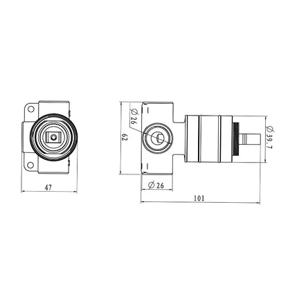 Wall Mixer In-wall Part(Single Function)