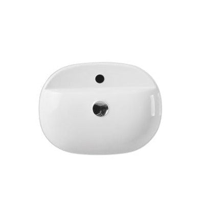 Evea Above Counter Rect-oval Basin with Overflow - Gloss White – BCP ...
