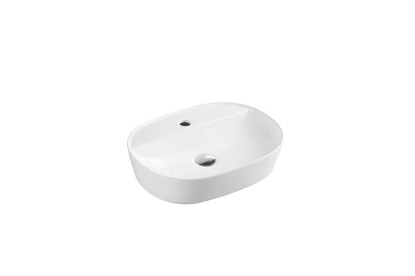 Evea Above Counter Rect-oval Basin with Overflow - Gloss White – BCP ...