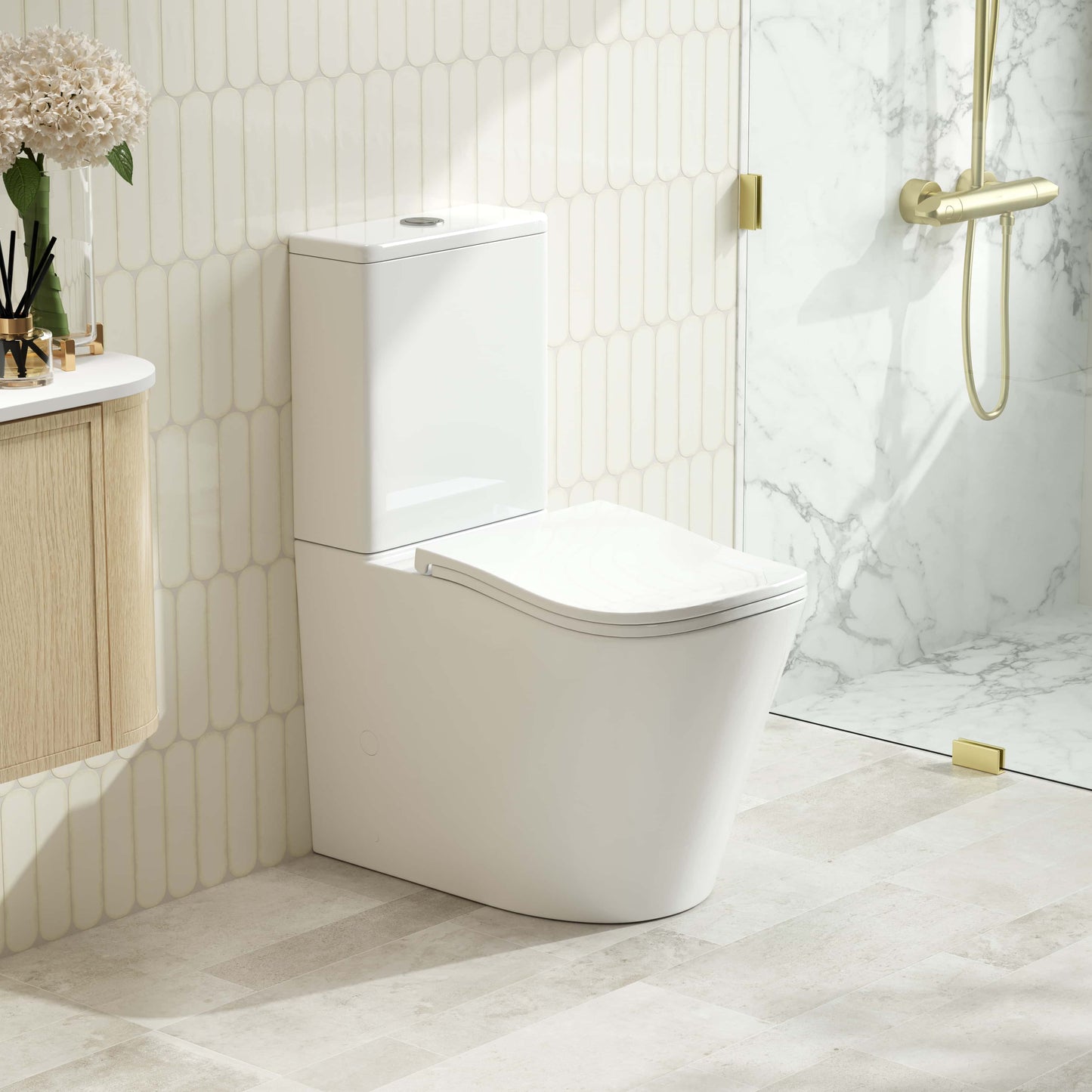 Fifa Back-to-Wall Toilet Suite - Gloss White