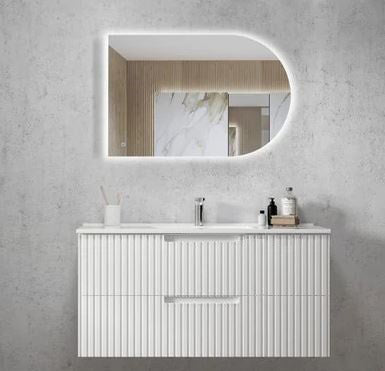 Fluted Wall Hung Drawer 750mm Vanity