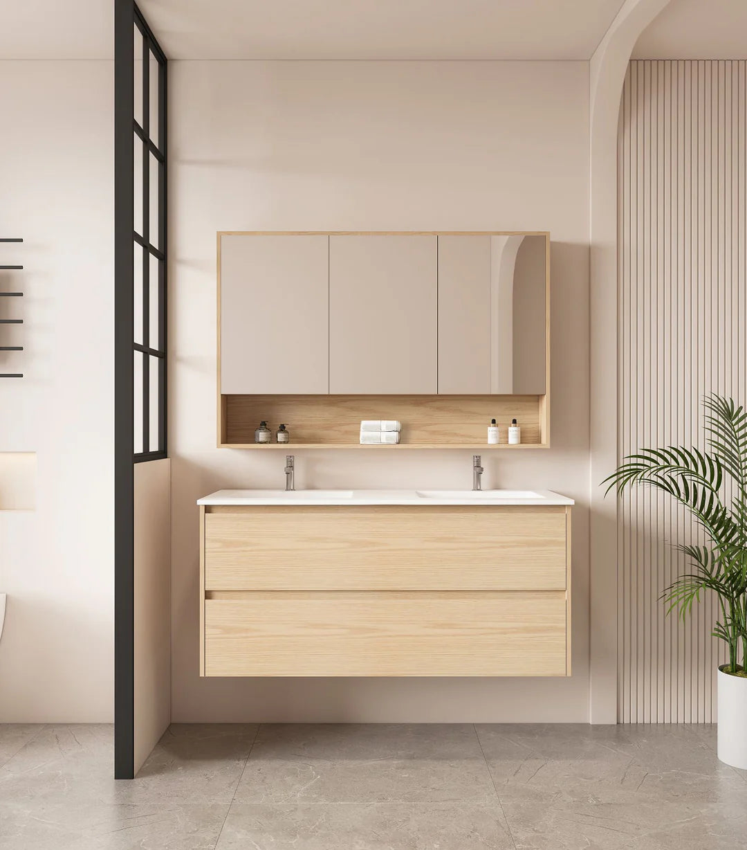 Hera Wall-Hung Vanity – Oak