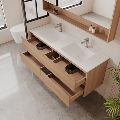 Hera Wall-Hung Vanity – Oak