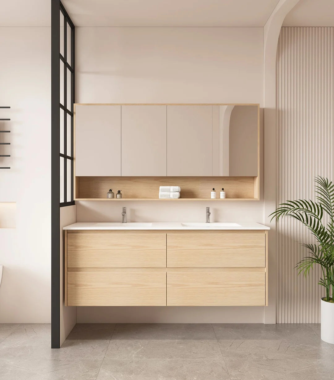 Hera Wall-Hung Vanity – Oak