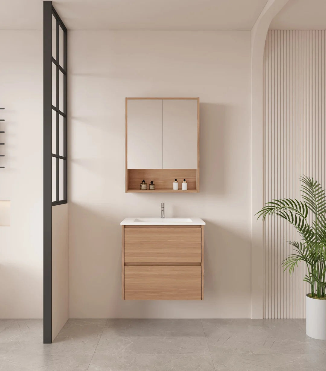 Hera Wall-Hung Vanity – Oak
