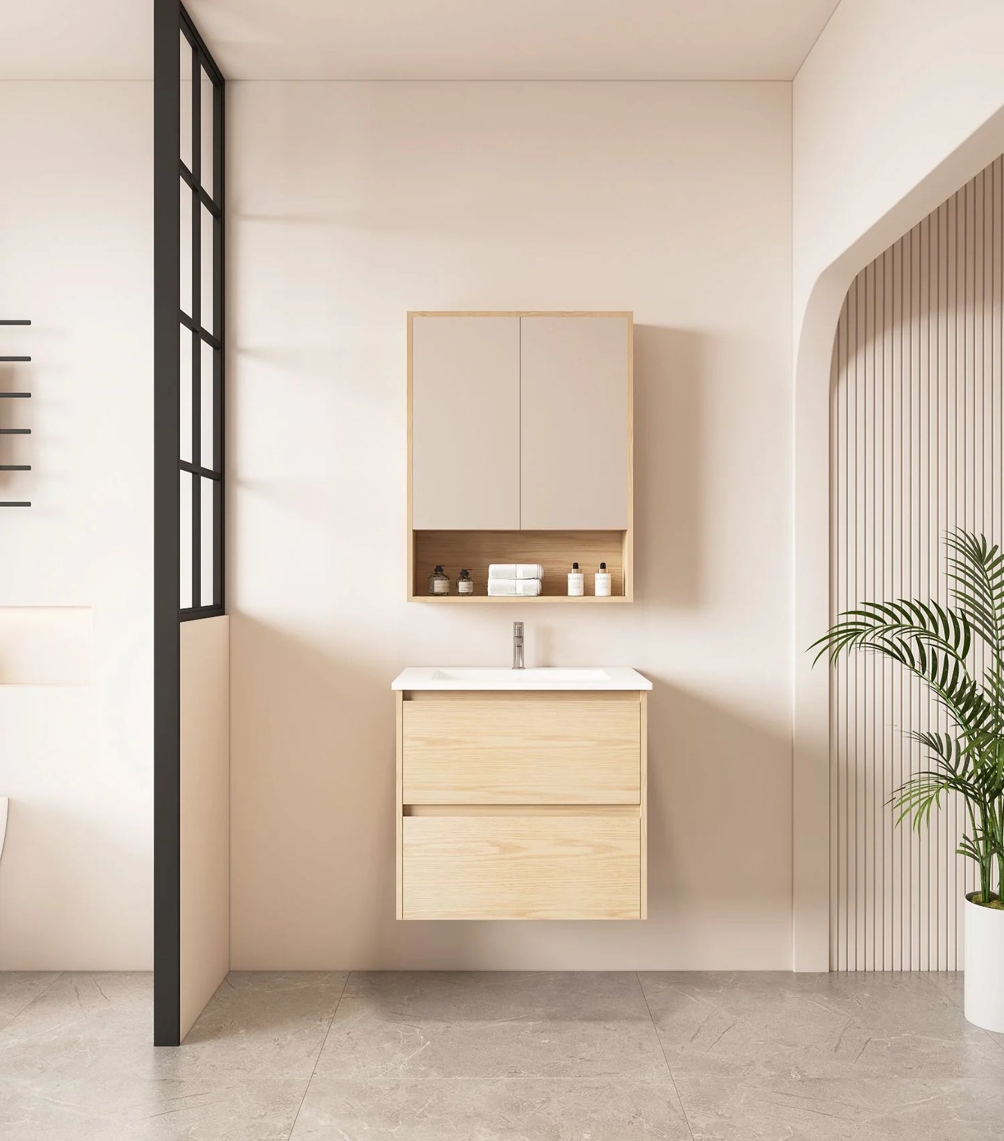 Hera Wall-Hung Vanity – Oak