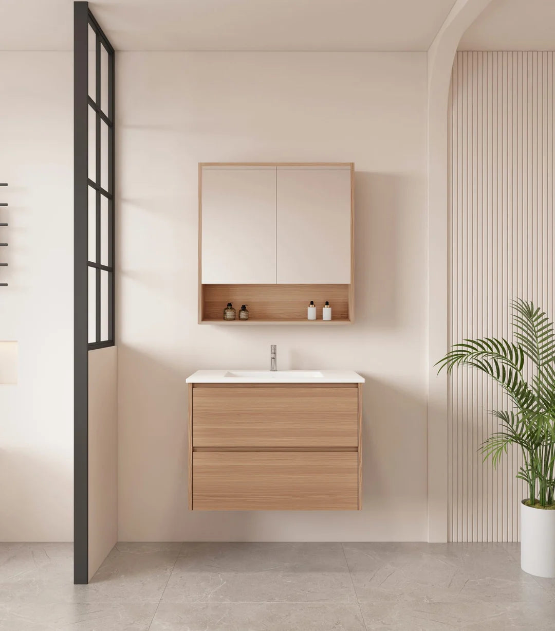 Hera Wall-Hung Vanity – Oak