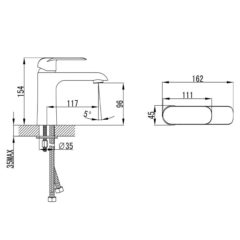 Kara Basin Mixer - Chrome