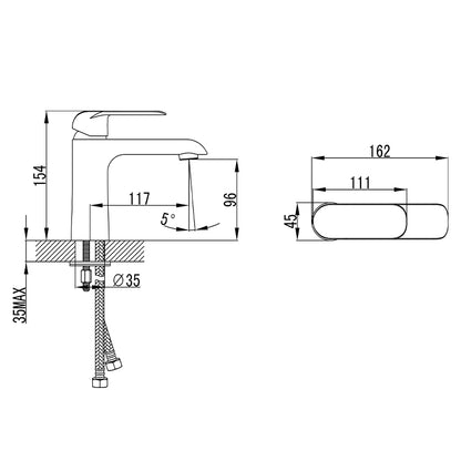 Kara Basin Mixer - Chrome