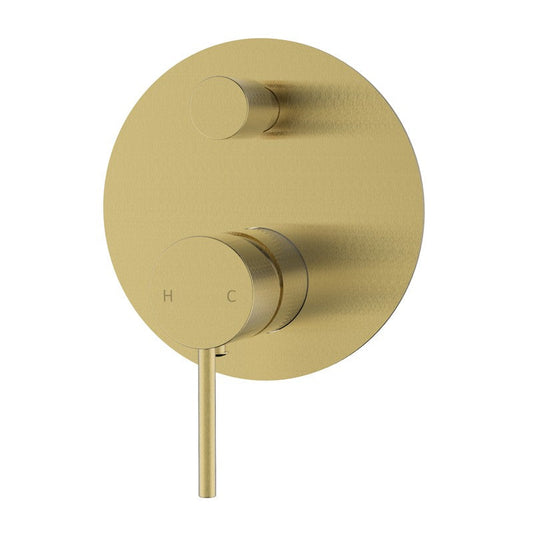 Hali Wall Mixer with Diverter - Brushed Gold