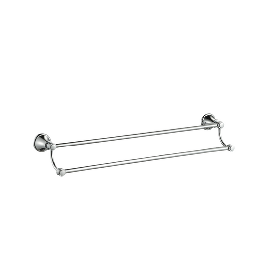 Clasico Double Towel Rail 800mm - Brushed Nickel