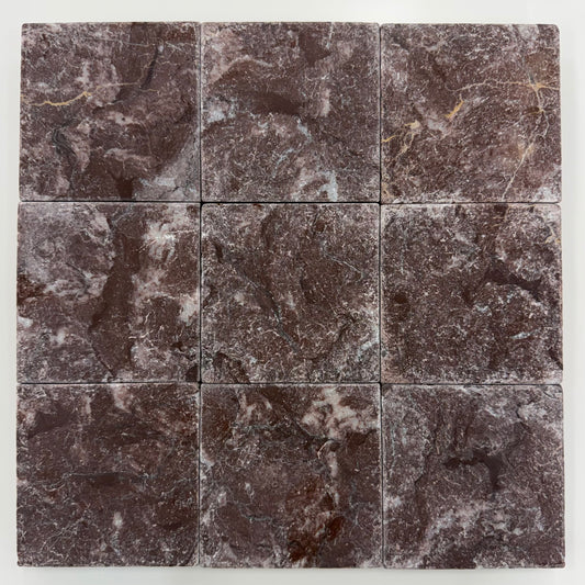 Square Tumbled 100mm - Regal Purple