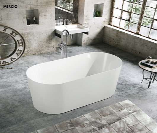 Iseo Oval Freestanding Bathtub - White