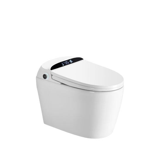 White Free Arrangement Instant Heating Smart Toilet