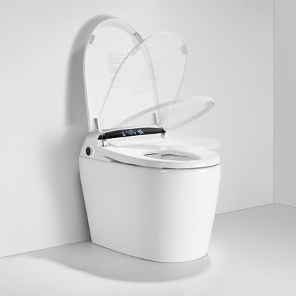 White Free Arrangement Instant Heating Smart Toilet