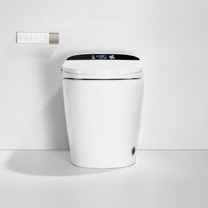 White Free Arrangement Instant Heating Smart Toilet