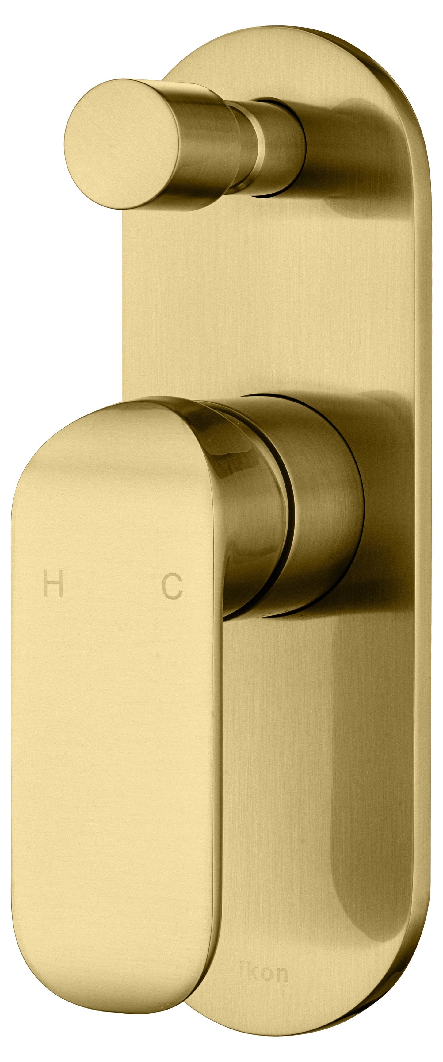 Kara Wall Mixer with Diverter - Brushed Gold