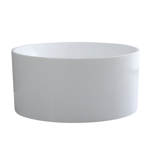 Round Freestanding Bathtub - Gloss White