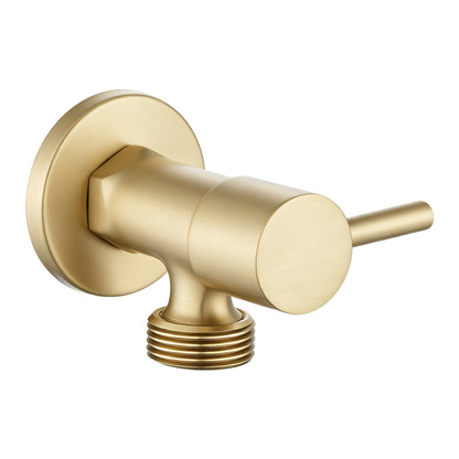 Washing Machine Stop Tap - Light Brushed Brass